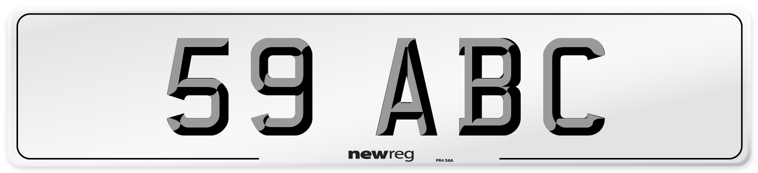 59 ABC Number Plate from New Reg